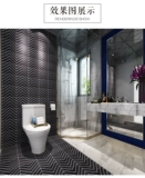 Горячая продажа скандинавской минималистской плитки черно -белая трехмерная туалет кухни, современная плитка пола на стенах.