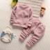 2018 bé gái mới mùa đông phù hợp với bé gái mùa đông 1-2-3 tuổi áo len trẻ em dày cộng với nhung hai mảnh