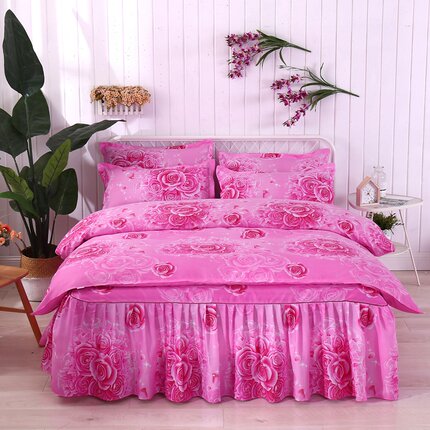 床裙四件套床上用品加厚磨毛公主风