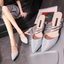 Phiên bản Hàn Quốc của sandal 2018 mùa hè mới của phụ nữ có cảm giác dày với những đôi giày cao gót thời trang mang hai đôi sandal và dép dép đế xuồng