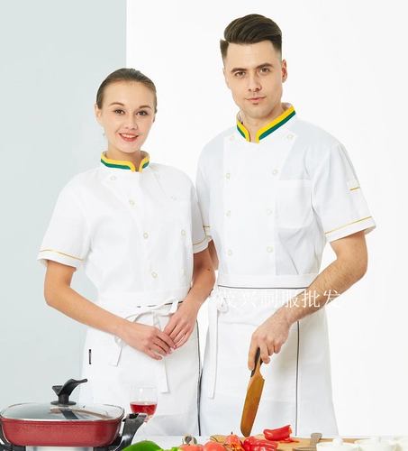 Шеф -повара рабочая одежда мужская короткая рукава для летних отелей ресторан ресторан