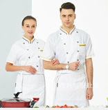 Шеф -повара рабочая одежда мужская короткая рукава для летних отелей ресторан ресторан