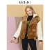 Lecho kim cương họa tiết kẻ sọc cotton 2019 mùa đông mới áo khoác nữ khâu áo khoác cotton dài tay - Bông