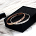 Châu âu và Hoa Kỳ đơn giản Roman hollow bracelet tính dát rhinestone bracelet rose gold bracelet trang sức nữ mô hình Vòng đeo tay Cuff