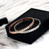 Châu âu và Hoa Kỳ đơn giản Roman hollow bracelet tính dát rhinestone bracelet rose gold bracelet trang sức nữ mô hình tỳ hưu vàng Vòng đeo tay Cuff