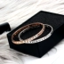 Châu âu và Hoa Kỳ đơn giản Roman hollow bracelet tính dát rhinestone bracelet rose gold bracelet trang sức nữ mô hình vòng tay nam Vòng đeo tay Cuff
