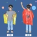 Halloween Áo choàng trẻ em bé trai và bé gái Người Nhện siêu nhân mũi Người Sắt Ultraman mặt nạ biểu diễn trang phục