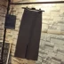 Mùa thu và mùa đông dày dệt kim một bước váy tất cả các kết hợp giữa váy len dài phiên bản Hàn Quốc của túi mỏng hông váy cạp cao trên đầu gối váy - Váy