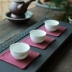 Không-Van-Nhật Bản nghệ thuật retro dày bông chần trà coaster cách nhiệt pad thấm Kung Fu trà bộ ấm trà mat