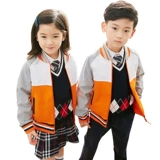 Осенние хлопковые ватные палочки для детского сада, форма, детский спортивный костюм для школьников, в британском стиле