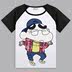 Mùa hè spoof phim hoạt hình anime Crayon Shinchan ngắn tay màu đen cổ áo T-Shirt nam giới và phụ nữ những người yêu thích mặc sinh viên thủy triều xung quanh quần áo miếng dán sticker Carton / Hoạt hình liên quan