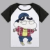 Mùa hè spoof phim hoạt hình anime Crayon Shinchan ngắn tay màu đen cổ áo T-Shirt nam giới và phụ nữ những người yêu thích mặc sinh viên thủy triều xung quanh quần áo hình dán doraemon Carton / Hoạt hình liên quan