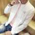Mùa hè quần áo chống nắng trai casual breathable áo khoác Hàn Quốc thanh niên áo khoác mùa hè lớp duy nhất phần mỏng đồng phục bóng chày cổ áo áo khoác bóng chày bomber Đồng phục bóng chày