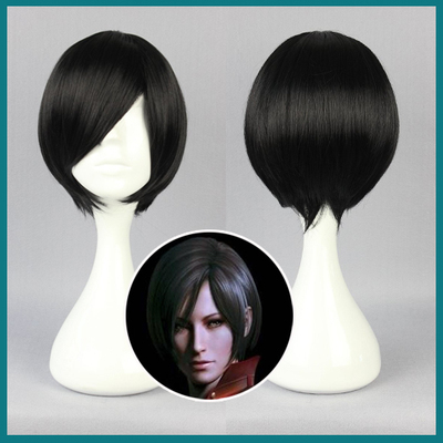 taobao agent Cosplay wig Biochemical crisis Aida king's face black short hair high temperature shred