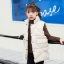 Mùa thu đông 2019 trẻ em xuống áo khoác đứng cổ áo cotton - Áo ghi lê