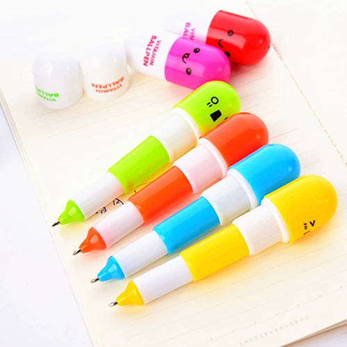 Креативная милая капсула, мультяшная шариковая ручка, подарочная ручка для школьников, канцтовары, подарок на день рождения