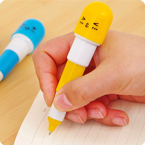 Креативная милая капсула, мультяшная шариковая ручка, подарочная ручка для школьников, канцтовары, подарок на день рождения
