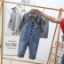 Quần yếm bé trai quần jean Hàn Quốc 2019 mùa thu mới cho bé quần lửng ống quần trẻ em - Quần jean
