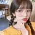 Kính gọng kính đỏ phiên bản nữ Hàn Quốc mặt tròn kim loại mặt lớn là gương phẳng mỏng đồng bằng kính Yan Harajuku - Kính khung Kính khung