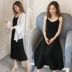 Áo bà bầu mùa xuân 2019 mẫu mới lạ phiên bản Hàn Quốc của mẫu váy hai dây dành cho bà bầu mùa hè váy dài thủy triều - Áo thai sản