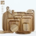 pallet gỗ Zebrano hình chữ nhật nhà làm chén bánh mì khay gỗ gỗ compote món ăn khắc Khay gỗ