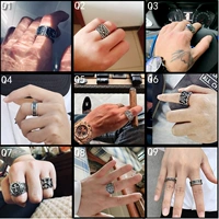 Ретро кольцо из нержавеющей стали в стиле хип-хоп, в стиле панк, европейский стиль, на указательный палец, популярно в интернете