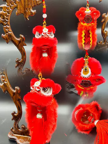 Lion Youth Edition Wake -Up Lion, Cai Cai Caiqi Mirror Lion Ship Black Console Office Art Office Office Art Gifts