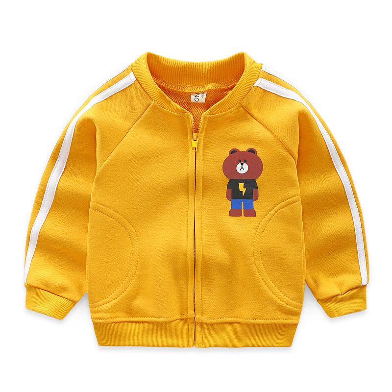 新款儿童拉链休闲开衫