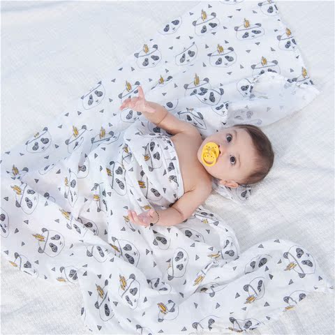 新生婴儿宝宝襁褓浴巾抱被多功能纱布毯-淘宝优惠券