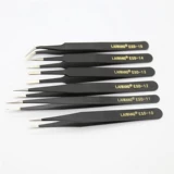 Черный антистатический электрический пинцет из нержавеющей стали, набор инструментов, плоскогубцы