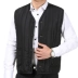 Mùa thu và mùa đông áo vest nam trung niên cha mặc vest nam vest vest cotton dày để giữ ấm cho đàn ông giản dị