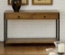 Mỹ LOFT phong cách công nghiệp gỗ rắn rèn sắt hiên bàn đơn giản hiện đại bàn làm việc nội thất sân vườn - Bàn / Bàn