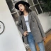 New houndstooth nhỏ phù hợp với áo khoác mỏng nữ 2018 đầu mùa thu mới nữ giản dị Hàn Quốc đôi ngực kẻ sọc phù hợp với