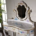 Đồ nội thất cao cấp Châu Âu Đồ nội thất sân vườn Pháp Handmade tùy chỉnh bàn trang điểm gỗ rắn đặt ghế đẩu Công chúa Đài Loan - Bộ đồ nội thất