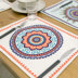 Gió quốc gia cotton linen nghệ thuật phương tây nơi mat cách nhiệt pad bữa ăn coaster bảng mat pad pad trà pad nhỏ bìa khăn bìa tùy chỉnh Khăn trải bàn