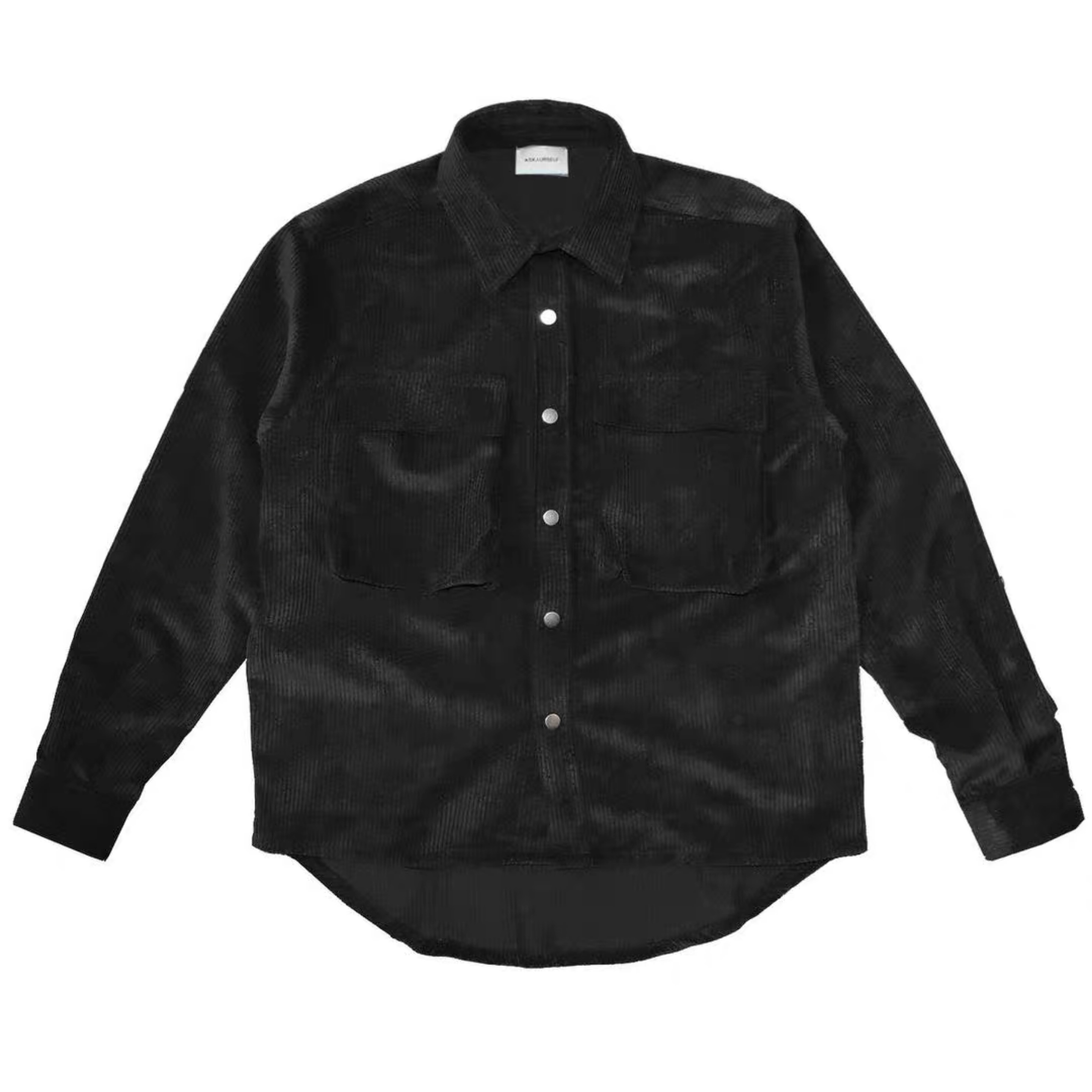 Black / 40254024AF swan corduroy Velvet khaki men and women Same work clothes shirt zipper Thin Jacket loose coat