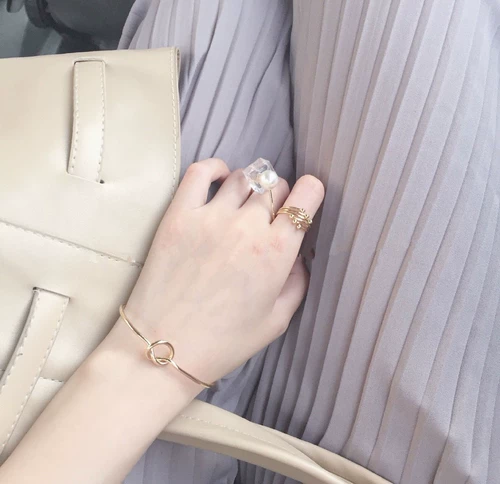 Корейский браслет с минималистским стилем простой узел открытый браслет