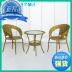 Wicker ghế cà phê bàn ​​ba bộ ngoài trời sân vườn giải trí bàn ghế kết hợp mây mây PE mây ghế sắt rèn đồ nội thất ghế dệt ghế mây ban công Bàn ghế ngoài trời / sân