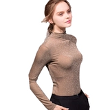 Спортивная одежда, лонгслив, эластичная футболка, высокий воротник, в обтяжку