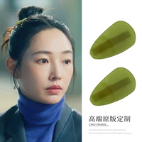 Зеленая заколка для волос для влюбленных