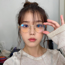 Очки цепи iu同款眼镜链挂脖明星同款口罩链潮酷金色流苏珍珠链子眼镜装饰女