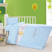 Bông mẫu giáo quilt ba mảnh cotton trẻ em bộ đồ giường nap là mùa thu và mùa đông mẹ cotton quilt bảy bộ