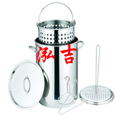 Фритюрница 不锈钢火鸡桶商用炸鸡锅深炸锅炸鸡桶炸鱼锅炸鱼桶油炸锅32qt