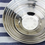 Пластина с нержавеющей стали толстые диск углубляйте блюдо для блюда для выпечки для выпечки для выпечки для выпечки домашнее овощное диск.