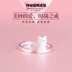 Hàn quốc phiên bản đơn giản đơn giản ghi chú mở vài vòng bạc mạ bạc doanh chỉ số ngón đeo nhẫn vòng đuôi vòng nữ