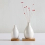Wus gốm Zen gốm hoa trang trí phòng khách hoa hoa phụ kiện nhà chai nhỏ màu trắng Trung Quốc - Vase / Bồn hoa & Kệ chậu hoa cảnh