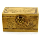 Антикварная бронзовая ретро коробка для хранения из грецкого ореха, латунная коробочка для хранения, китайский стиль