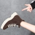 Mùa thu đông 2018 Giày nữ mới của Hàn Quốc cao để giúp giày thường nữ nữ đế dày, giày thể thao hoang dã cộng với giày cotton nhung