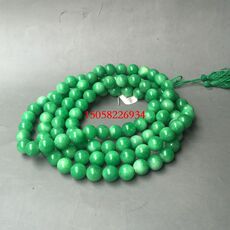 Висячие четки 特价包邮 精品翠玉佛珠 翡翠玉佛珠 翠绿色手串