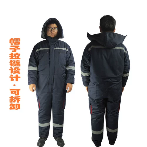 Холодная хлопчатобумажная куртка с кепкой с подключением к шляпе